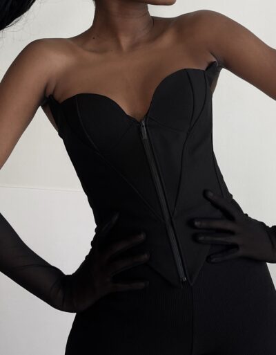 Desert Rose Zipper Corset