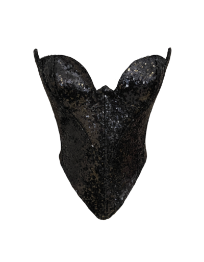 Desert Rose Deep Black Corset