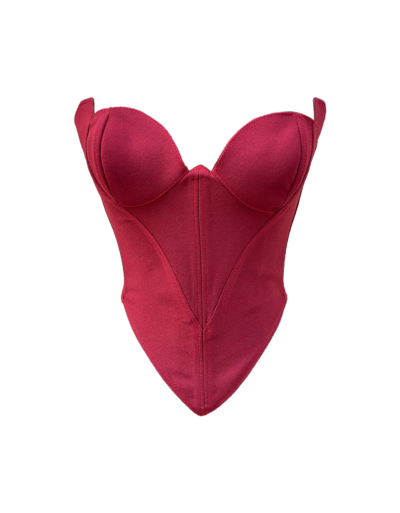 Desert Rose Burgundy Corset - Süheyla's Choice