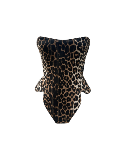 Zeyna Leopard Print Corset