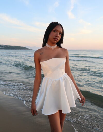 Aurora White Corset Dress