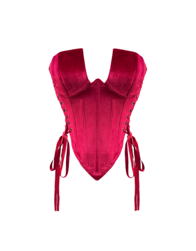 Rosalinda Burgundy Velvet Corset