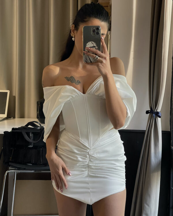 Noir Etoilé White Corset - Görsel 6