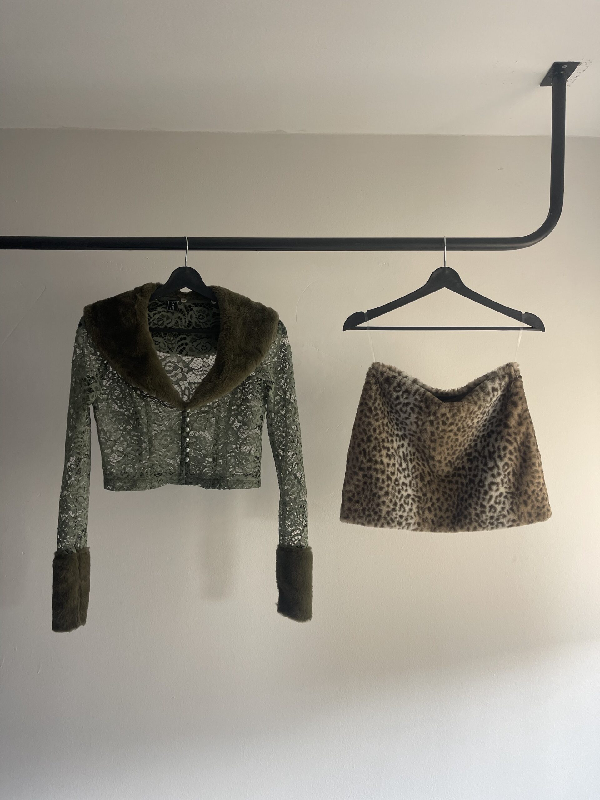 Ön satış - Zey Leopar Desenli Kürk Etek - Görsel 5