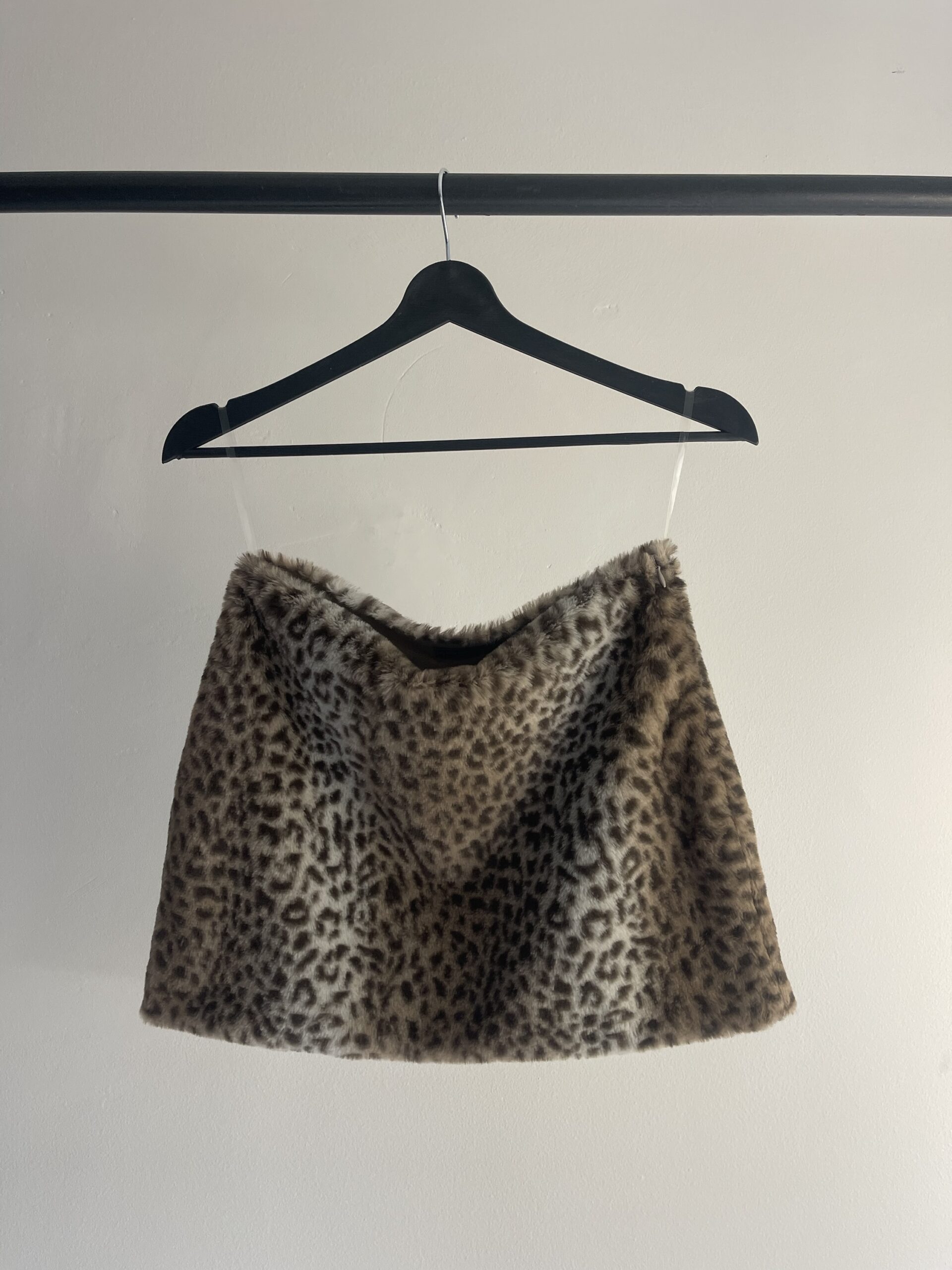Ön satış - Zey Leopar Desenli Kürk Etek - Görsel 2