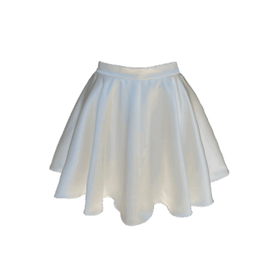 Dahlia White Satin Skirt