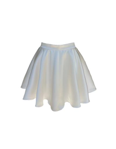 Dahlia White Satin Skirt