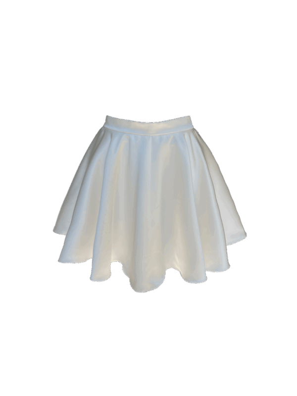 Dahlia White Satin Skirt