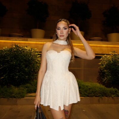 Kiralık Fleur Blanche Korse Elbise