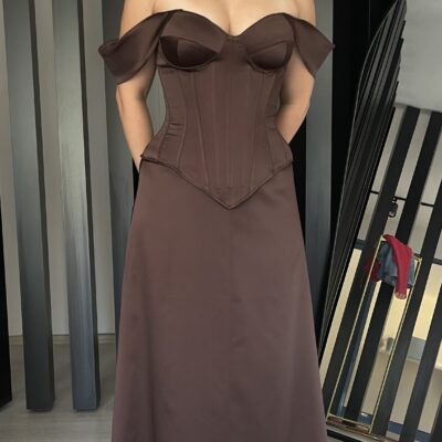 Kalila Dark Brown Corset