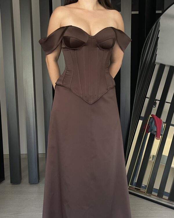 Kalila Dark Brown Corset