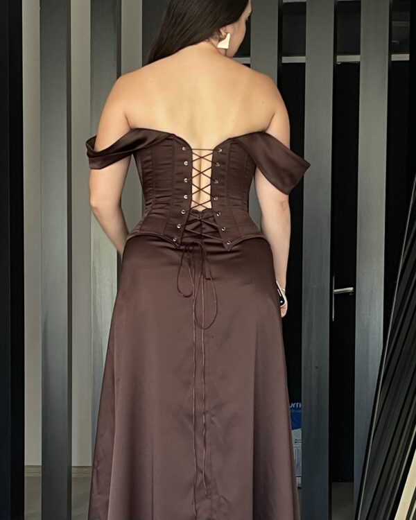 Kalila Dark Brown Corset - Görsel 2