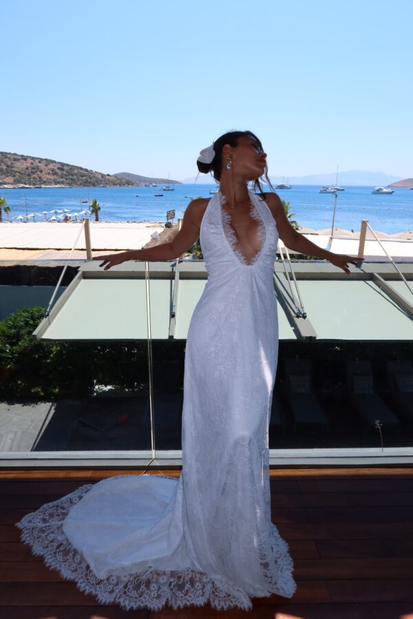 Bodrum Lace Off-White Dress
