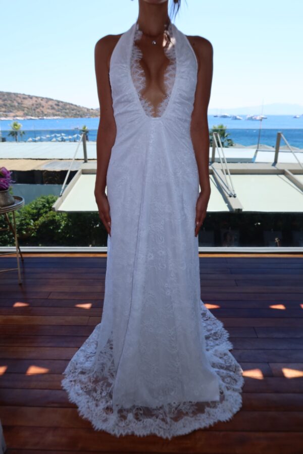 Bodrum Lace Off-White Dress - Görsel 2
