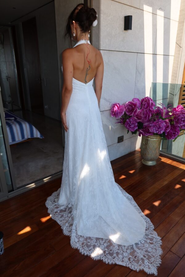 Bodrum Lace Off-White Dress - Görsel 7