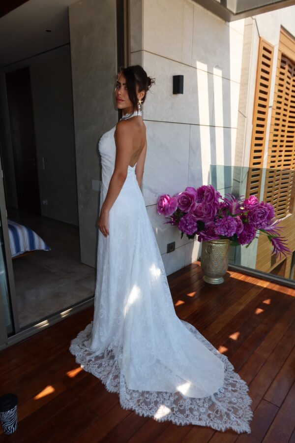 Bodrum Lace Off-White Dress - Görsel 9