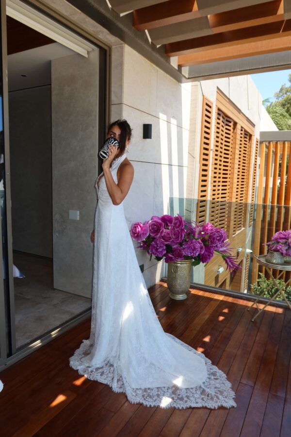 Bodrum Lace Off-White Dress - Görsel 4