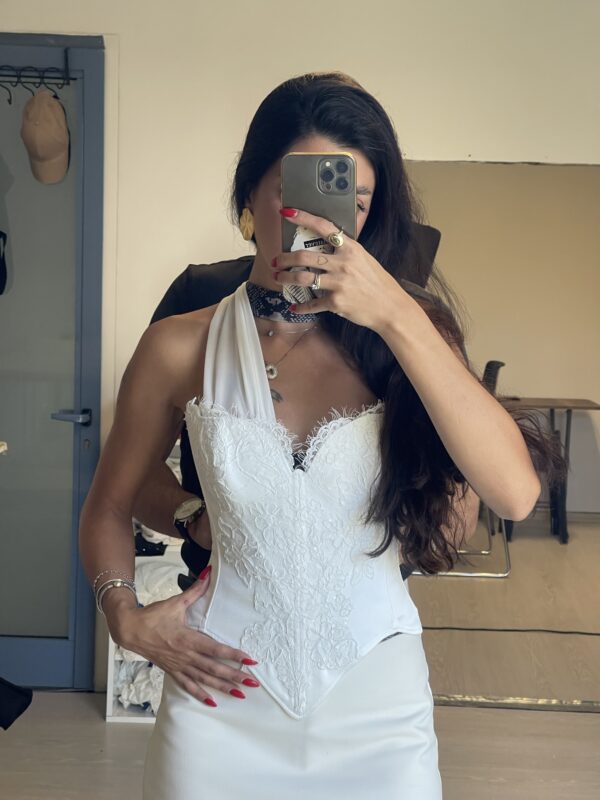 Seraphine White Corset and Skirt Set - Görsel 6