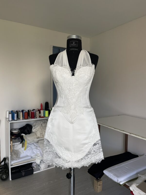 Seraphine White Corset and Skirt Set - Görsel 2