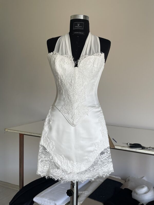 Seraphine White Corset and Skirt Set - Görsel 5
