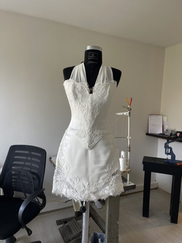 Seraphine White Corset and Skirt Set - Görsel 7
