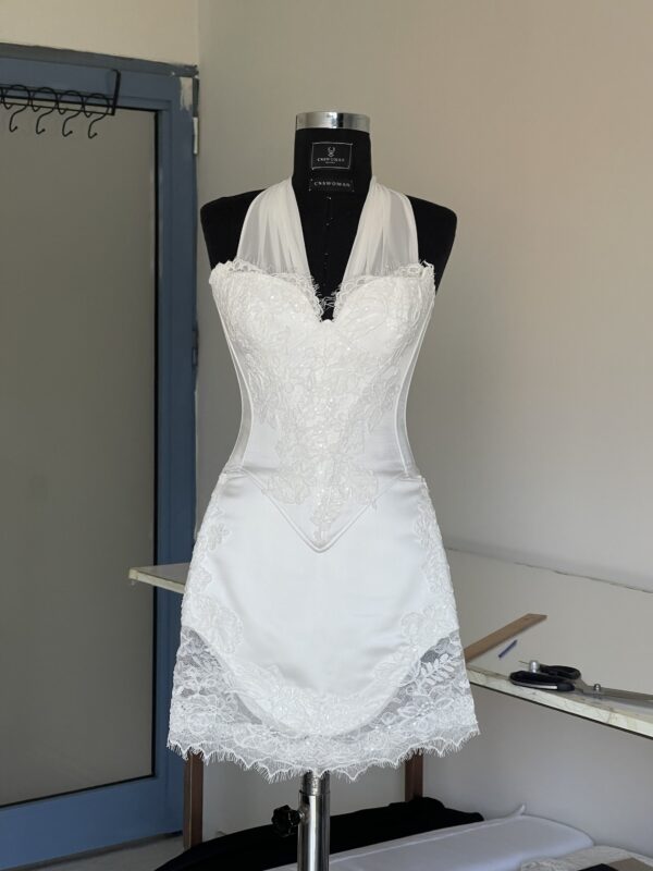 Seraphine White Corset and Skirt Set - Görsel 8