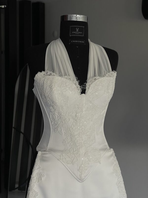 Seraphine White Corset and Skirt Set - Görsel 3