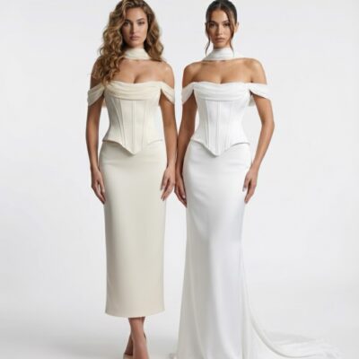 Daily Kırık Beyaz Gelinlik Korse ve Etek Seti