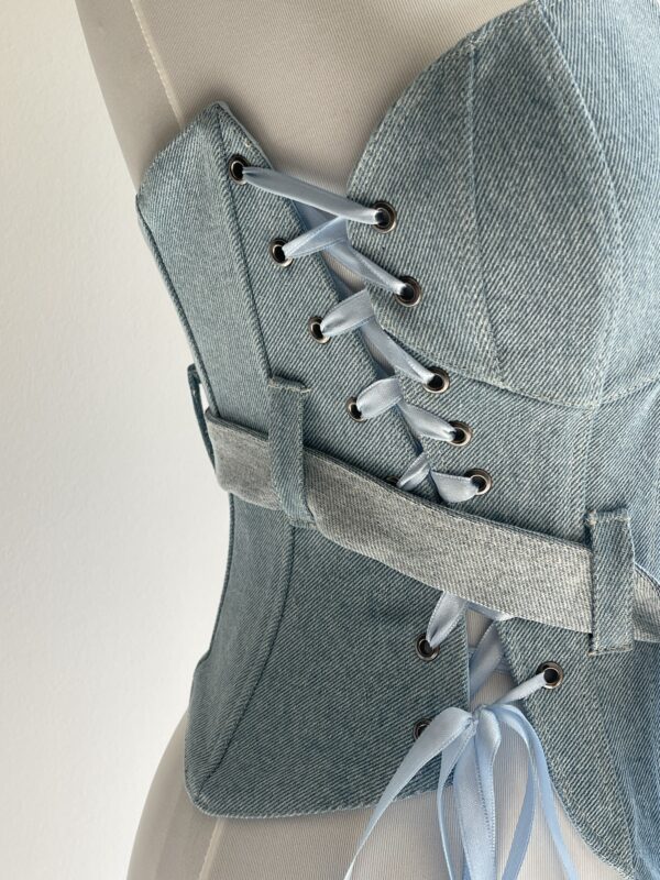 Rosalinda Blue Jean Corset - Görsel 3