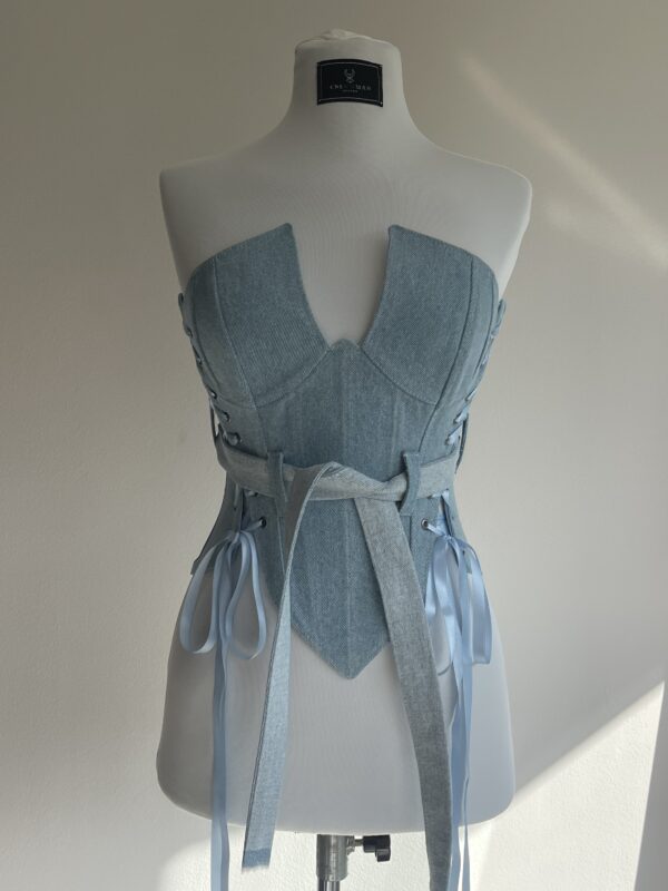 Rosalinda Blue Jean Corset - Görsel 4