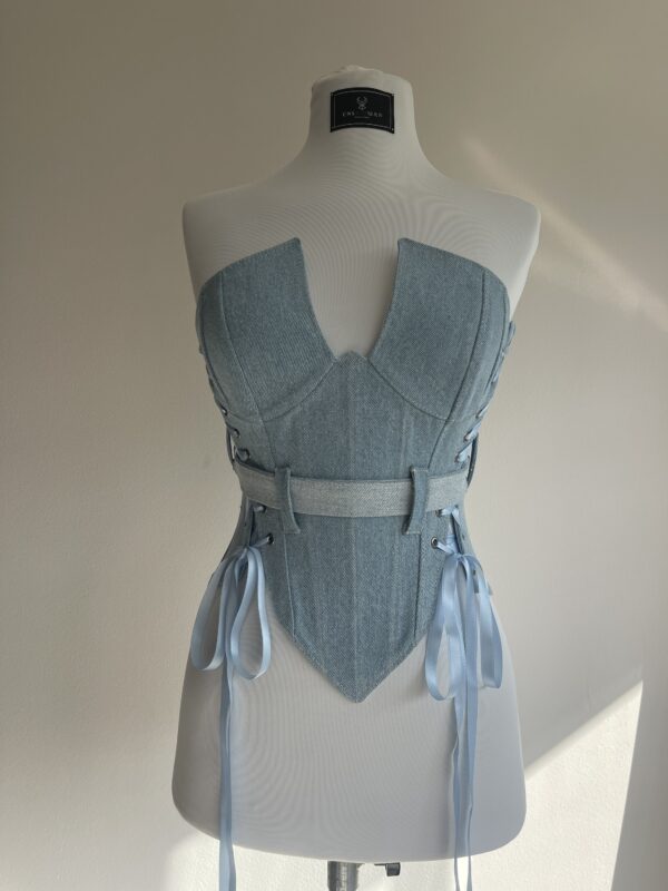 Rosalinda Blue Jean Corset - Görsel 6