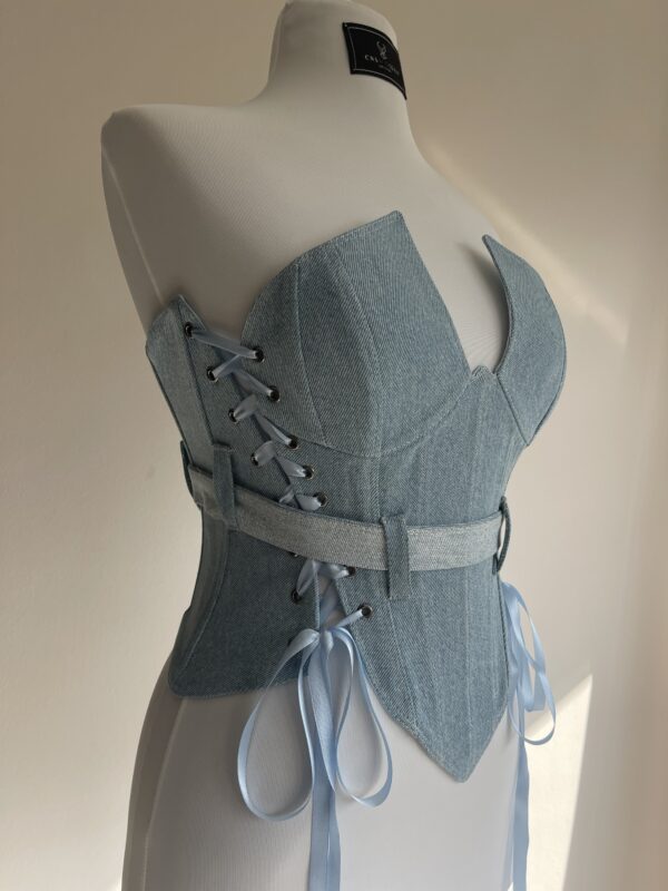 Rosalinda Blue Jean Corset - Görsel 2