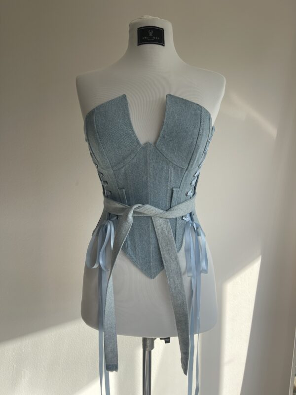 Rosalinda Blue Jean Corset - Görsel 8