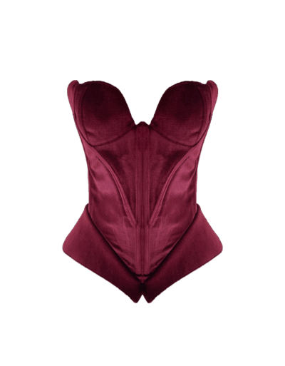Desert Rose Burgundy Kadife Korse