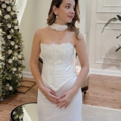 Lady Mary İşlemeli Korse ve Etek Set