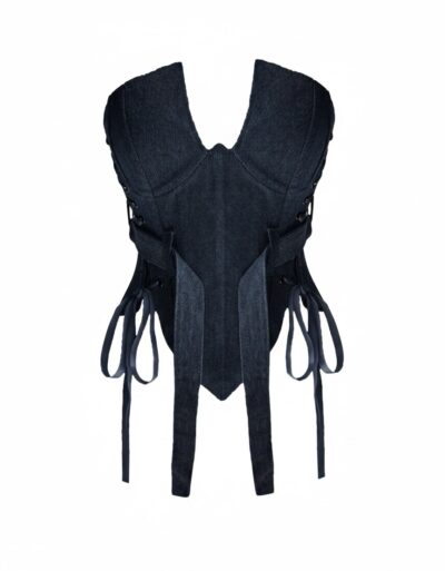 Rosalinda Navy Blue Jean Corset