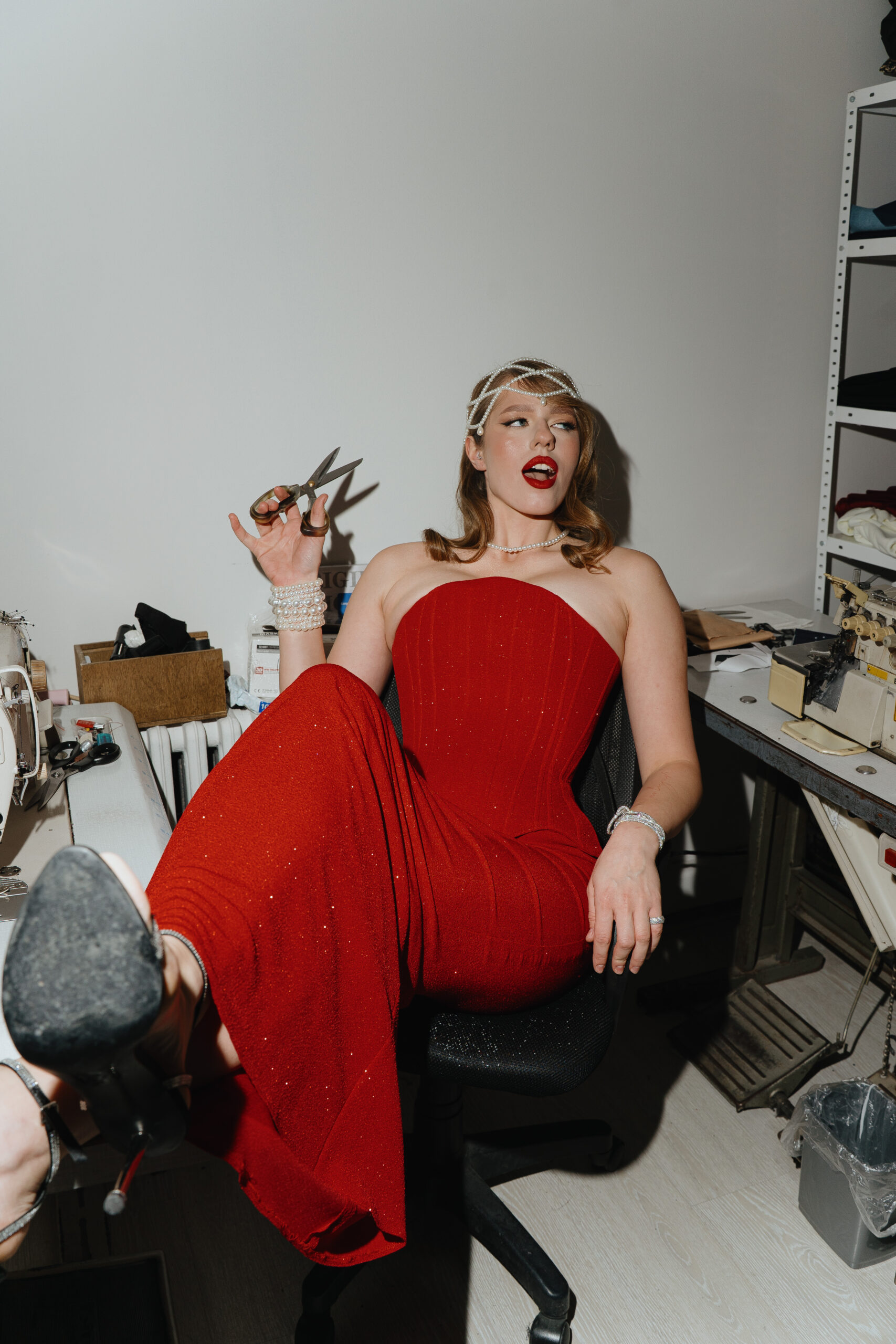 Gloria Red Starlight Skirt - Görsel 2