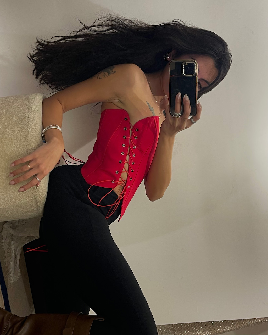 Rosalinda Red Corset - Görsel 2