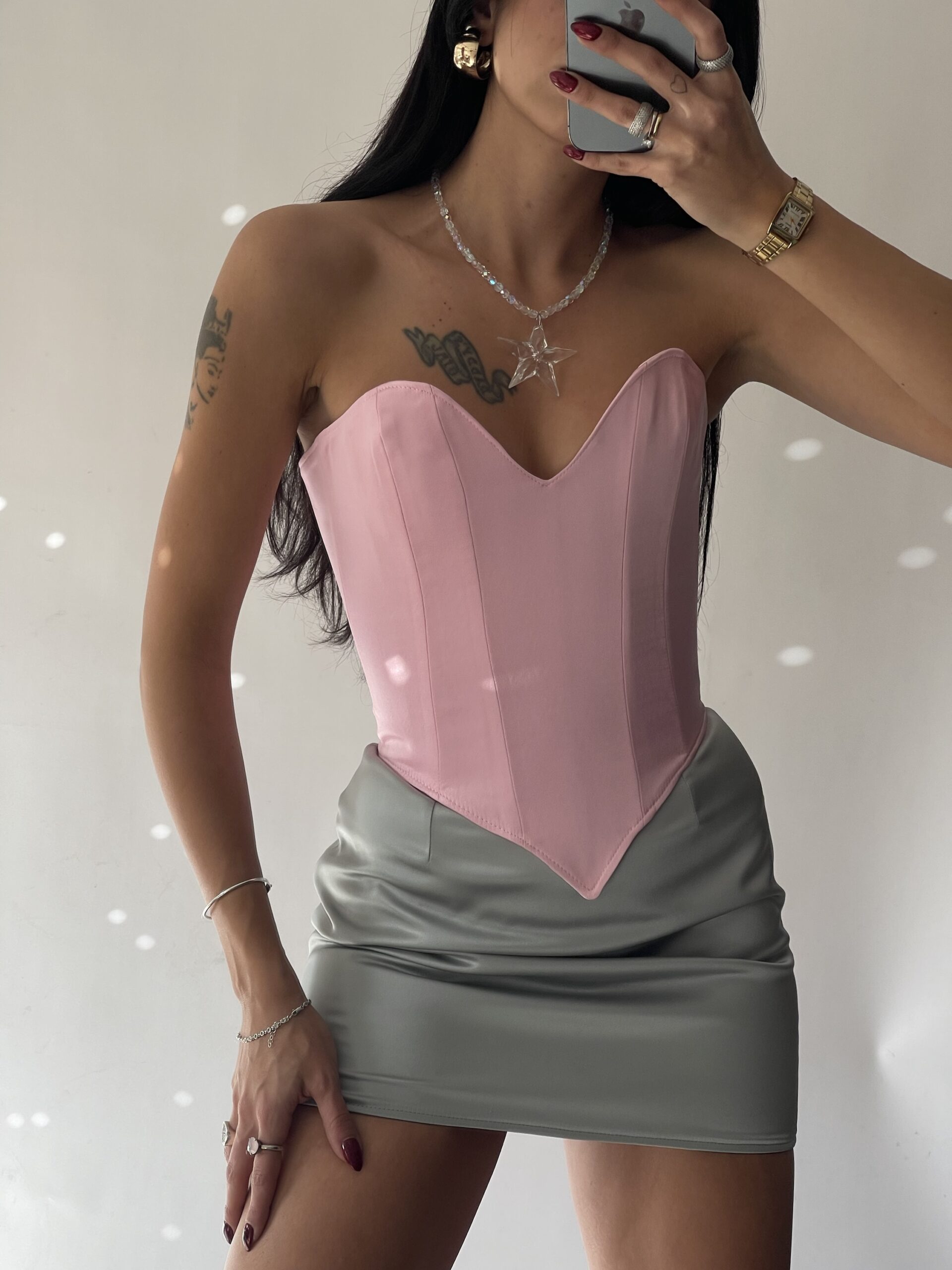 Untouchable Pink Corset - Görsel 7
