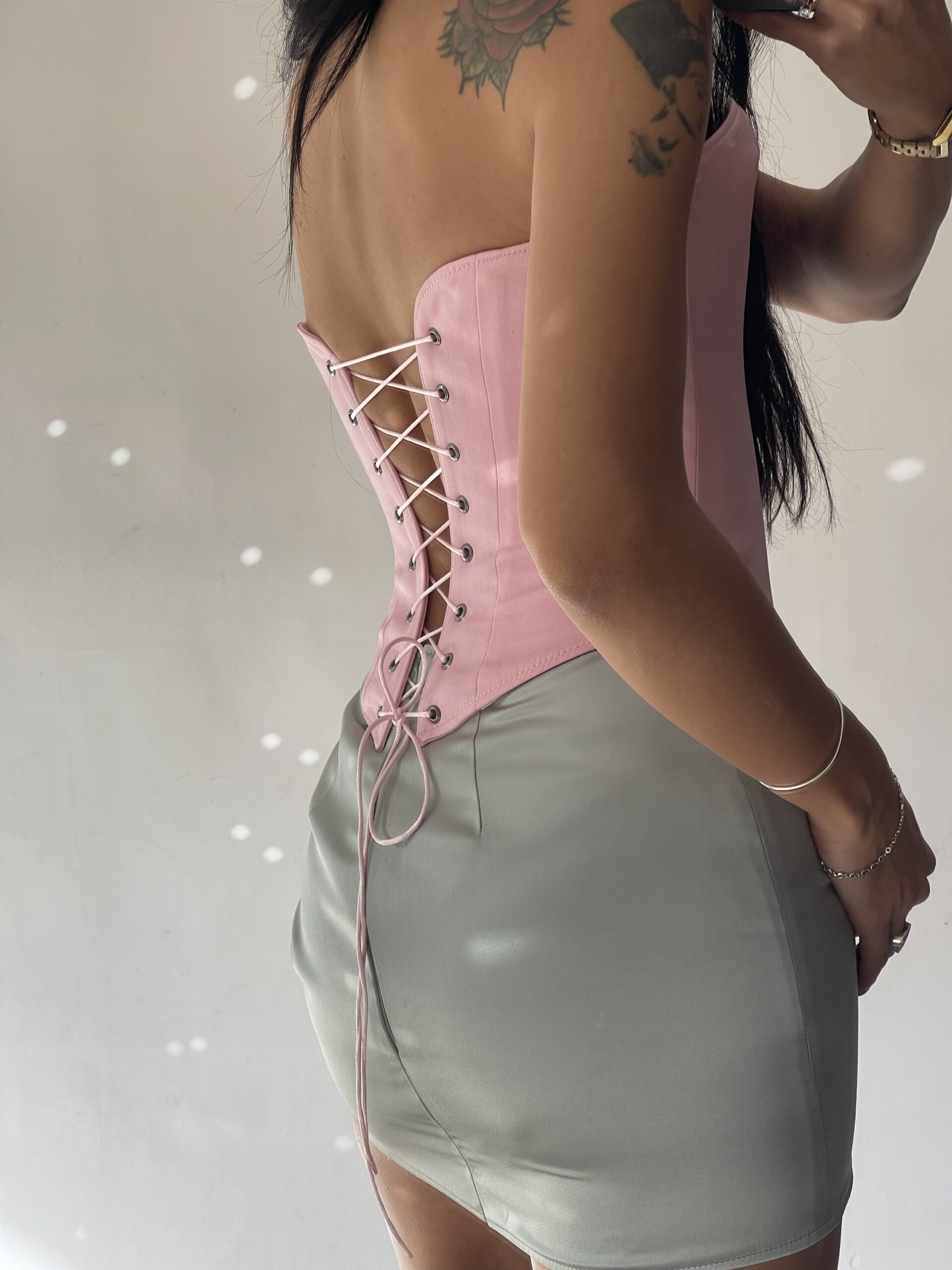 Untouchable Pink Corset - Görsel 6