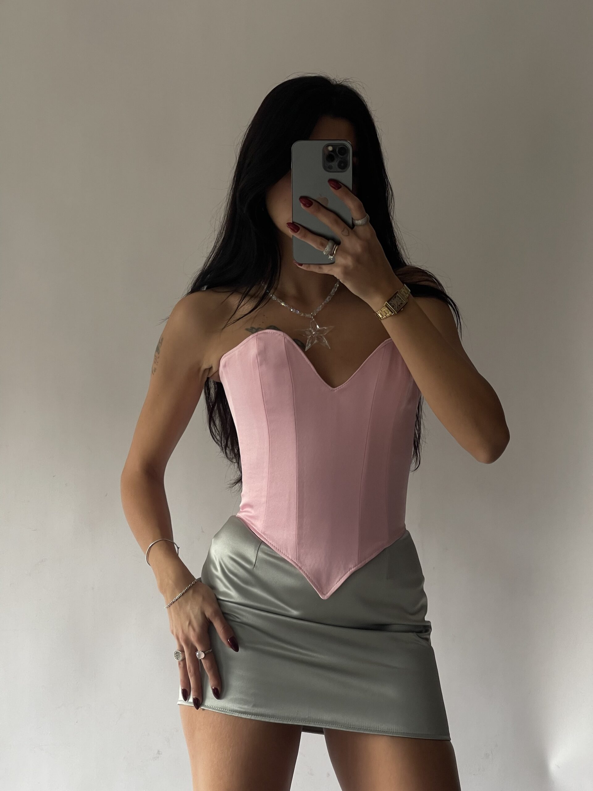 Untouchable Pink Corset - Görsel 3