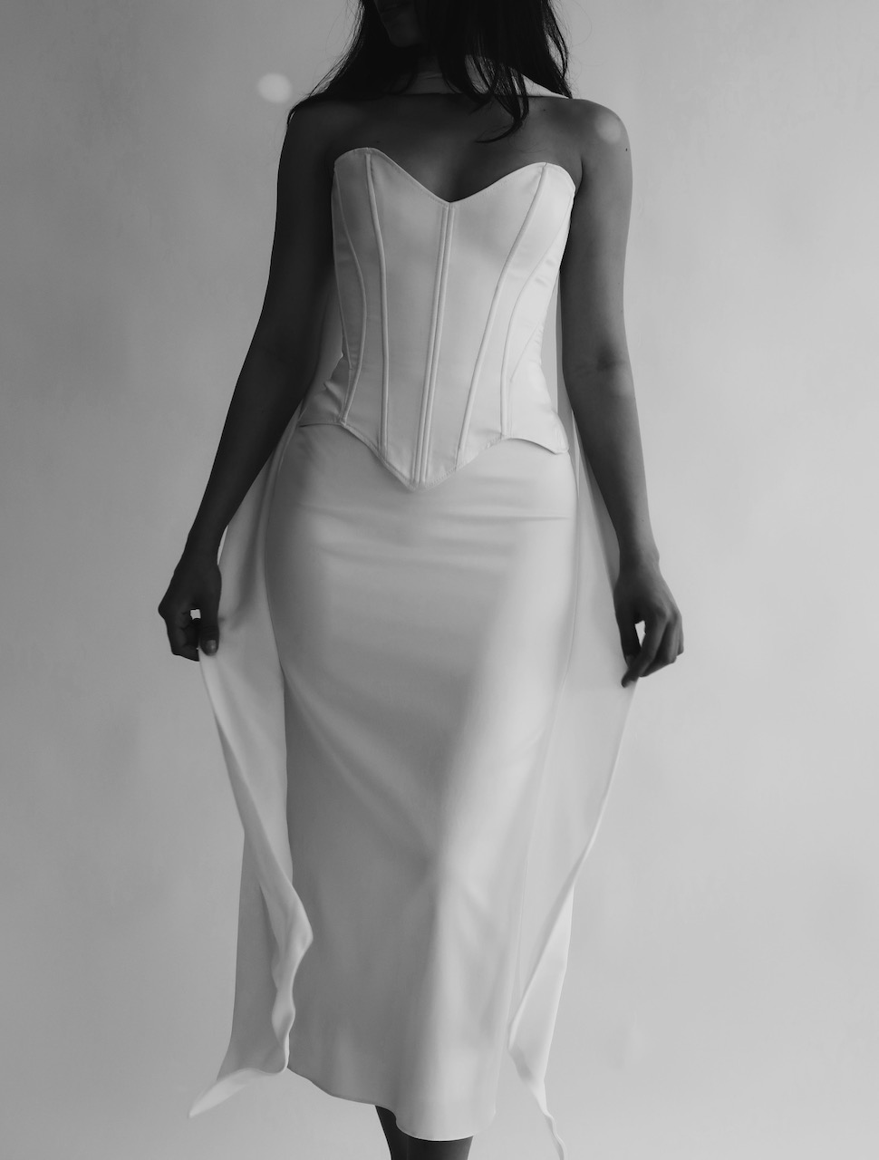 The Accolade Şampanya Korse ve Midi Boy Etek Seti - Görsel 9