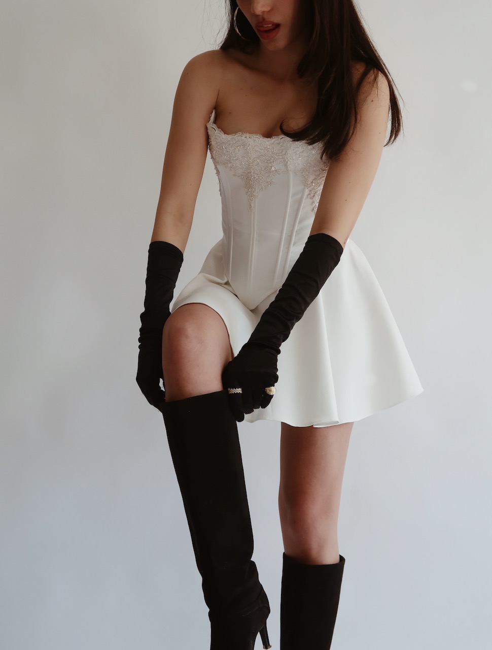 Vintage Vogue Corset and Skirt After Party Set - Görsel 9