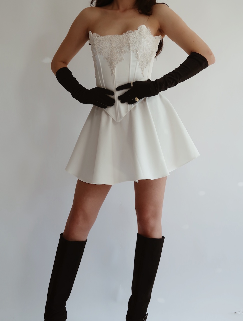 Vintage Vogue Corset and Skirt After Party Set - Görsel 4