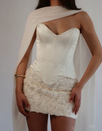 Blossom Ivory Corset & Skirt After Party Set