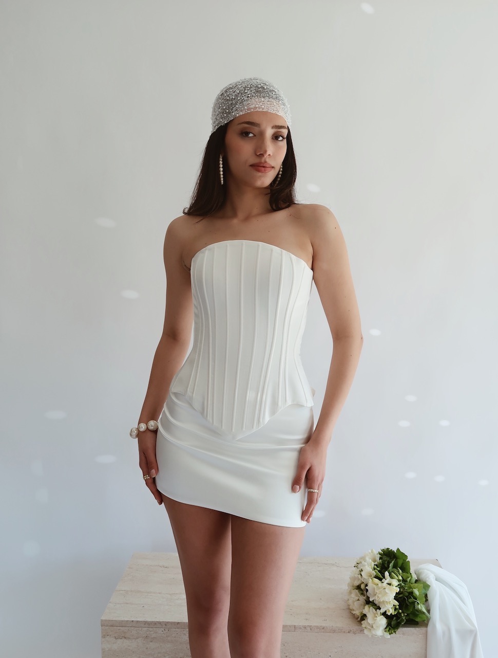 Pure Aura Corset and Mini Skirt After Party Set - Görsel 3